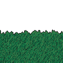 A patch of pixelated grass meets an endless black void in this minimalist artwork. The contrasting textures and simple color palette evoke a sense of solitude and retro charm. It's a stark landscape hinting at quiet nights or the beginnings of a pixelated world.