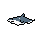 A friendly, stylized pixel art shark glides across the screen in cool blue and white tones. The minimalist design and gentle depiction create a serene and nostalgic vibe.