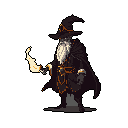 A mysterious wizard in dark robes casts a spell, their outstretched hand illuminating the darkness with a burst of magical light. The figure exudes arcane power and hints at the start of a mystical action.