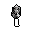 A mysterious, abstract cluster of gray pixels floats against a stark black background, evoking a sense of minimalism and isolation. The ambiguous form and limited color palette create a subtly intriguing visual.