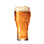 A refreshing pixel art depiction of a golden pilsner, showcasing its bubbly head and inviting color palette. The simple yet detailed design evokes a sense of thirst-quenching satisfaction.