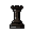 A pixelated chess rook, rendered in muted grays and browns, stands poised for strategic gameplay. The simple, classic design emphasizes the piece's iconic form.