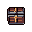A pixelated wooden treasure chest, rendered in earthy tones with a golden lock, sits unopened against a stark black background, promising mystery and potential rewards. Its retro style evokes a sense of classic adventure and undiscovered secrets.