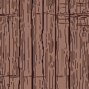 This pixel art showcases the rustic beauty of a wooden surface, highlighting the natural grain and textures with warm, earthy browns. The close-up view captures the details of the planks, creating a simple yet engaging composition.